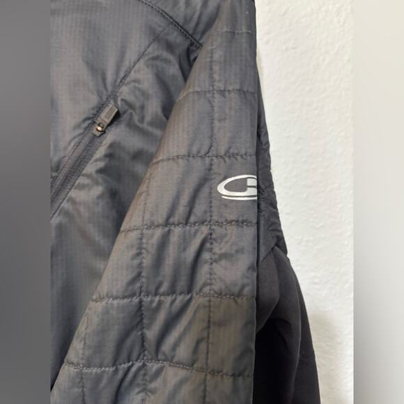 Icebreaker Merino Wool Helix Long Sleeve Quilted Puffer Jacket Navy & Red L - Picture 4 of 5